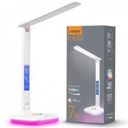 Светодиодная настольная лампа VIDEX VL-TF05W-RGB 7W 3000-5500K 220V с регулировкой температуры света и разноцветным ночником