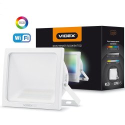 Цветной светодиодный Smart прожектор VIDEX VL-F10RGB-W 10W 3000-6500 220V с Wi-Fi ударопрочный защищенный