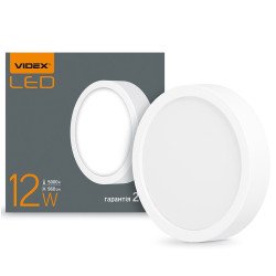 Точечный светильник VIDEX 12W 5000K VL-DLRS-125 накладной круглый