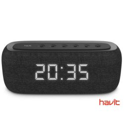 Портативная колонка HAVIT HV-M29BT с FM-радио, часами и стереозвуком, черная (24667)