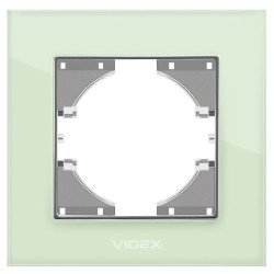 Рамка на 1 пост VIDEX BINERA VF-BNFRG1H-GR зеленая горизонтальная