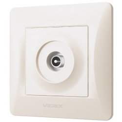 Телевизионная розетка TV VIDEX BINERA VF-BNSK1TVME-CR кремовая