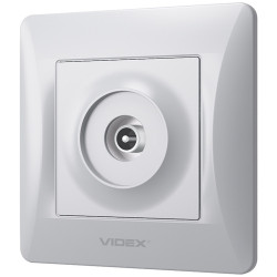 Телевизионная розетка TV VIDEX BINERA VF-BNSK1TVME-SS серебристая