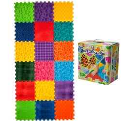 Массажный коврик Ortek Mega Mix 18 элементов 26×26 см для стоп (10173)
