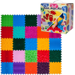 Массажный коврик Ortek Mega Mix 25 элементов 26×26 см для стоп (11275)