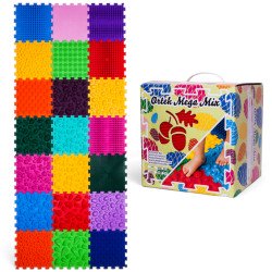 Массажный коврик Ortek Mega Mix 21 элемент 26×26 см для стоп (11278)
