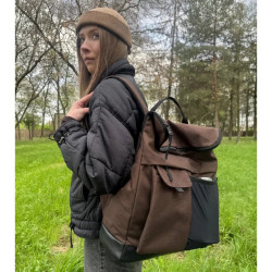 Рюкзак-роллтоп USVIT OFFSET 20,8 л Cordura 1000D для ноутбука, коричневый (62502)