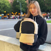 Женский городской рюкзак USVIT Teddy 8 л черно-бежевый