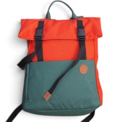 Рюкзак-роллтоп USVIT Treasure 18,2 л для ноутбука до 17″ Cordura, зелено-красный (62197)