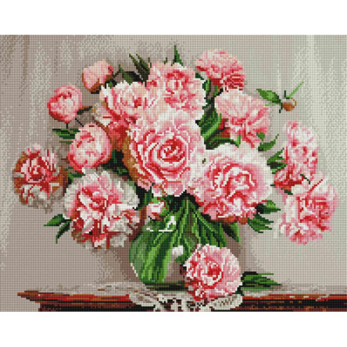 Алмазная мозаика Пионы в вазе 40х50 см ColorArt SP002