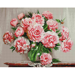 Алмазная мозаика Пионы в вазе 40х50 см ColorArt SP002