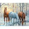 Алмазная мозаика Лошади у пруда 40х50 см ColorArt SP005