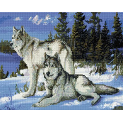 Алмазная мозаика Волки на снегу 40х50 см ColorArt SP007