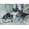 Алмазная мозаика Волки на снегу 40х50 см ColorArt SP012