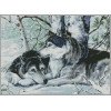 Алмазная мозаика Волки на снегу 40х50 см ColorArt SP012
