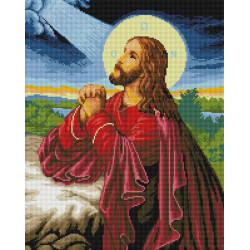 Алмазная мозаика Икона Иисус на оливковой горе 40х50 см ColorArt SP014