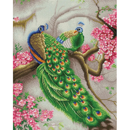 Алмазная мозаика Павлины 40х50 см ColorArt SP019