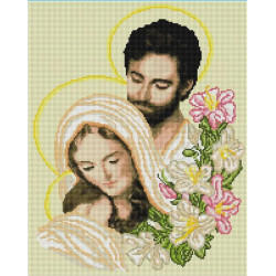 Алмазная мозаика Икона Святая семья в лилиях 40х50 см ColorArt SP024