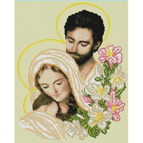 Алмазная мозаика Икона Святая семья в лилиях 40х50 см ColorArt SP024
