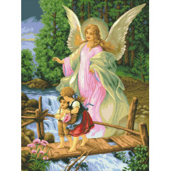 Алмазная мозаика Икона Ангел и дети 40х50 см ColorArt SP026