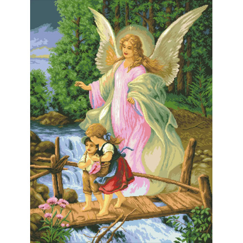 Алмазная мозаика Икона Ангел и дети 40х50 см ColorArt SP026