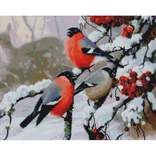 Алмазная мозаика Снегири 40х50 см ColorArt SP035