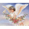 Алмазная мозаика Ангел в цветах 40х50 см ColorArt SP036