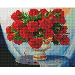 Алмазная мозаика Красные пионы 40х50 см ColorArt SP039