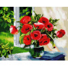 Алмазная мозаика Маки на подоконнике 40х50 см ColorArt SP058