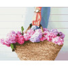 Алмазная мозаика Дама с корзиной цветов 40х50 см ColorArt SP112