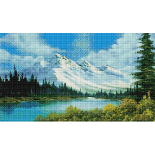 Алмазная мозаика Снежные Альпы 40х70 см ColorArt SS805