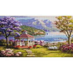 Алмазная мозаика Пейзаж с беседкой 40х70 см ColorArt SS813
