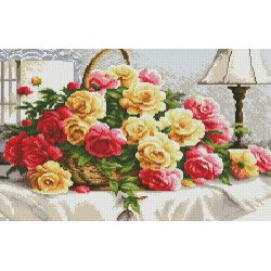 Алмазная мозаика Розы в корзине 40х70 см ColorArt SS814