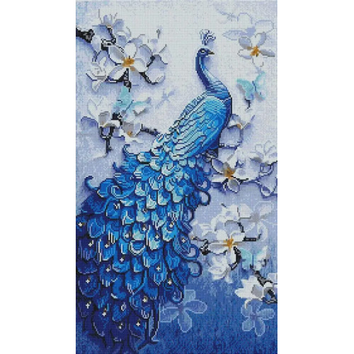 Алмазная мозаика Павлин в цветах 40х70 см ColorArt SS815