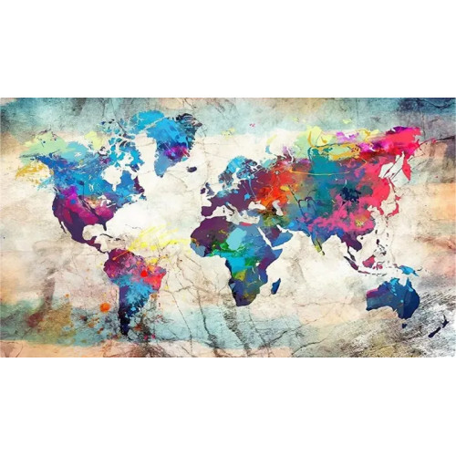 Алмазная мозаика Карта мира 40х70 см ColorArt SS816