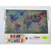 Алмазная мозаика Карта мира 40х70 см ColorArt SS816