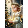 Алмазная мозаика Рождественский ангелочек 30х50 см ColorArt TP904