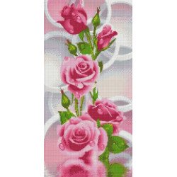 Алмазная мозаика Розовые розы панно 30х60 см ColorArt TS1300