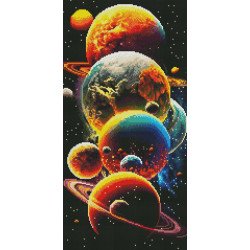 Алмазная мозаика Планеты 30х60 см ColorArt TS 1304