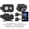 Налобный фонарь VIDEX VLF-H047Z 1000Lm с красным светом, сенсор движения, фокусировка, USB-C, IP65, 2000mAh, черный