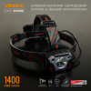 Налобный фонарь Videx 270Lm 5000K до 53 м дальность света, с датчиком движения и фокусируемым  лучом (VLF-H045Z)