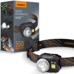 Налобный фонарь Videx VLF-H075C с красным светом и датчиком движения 