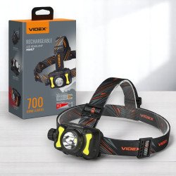 Налобный фонарь VIDEX 700Lm 5000K до 185 м дальность света с красным светом (VLF-H147)