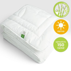 Одеяло летнее IDEIA Botanical Bamboo 155×210 см белое (8-32465)
