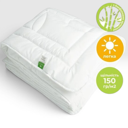 Одеяло летнее IDEIA Botanical Bamboo155×210 см белое (8-32465)