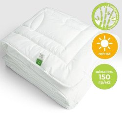 Одеяло летнее IDEIA Botanical Bamboo 155×210 см белое (8-32465)