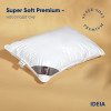 Подушка Super Soft Premium IDEIA 50х70 см два чехла с молнией аналог лебяжьего пуха (8-11637)