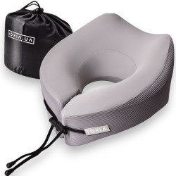 Подушка для путешествий TRAVEL IDEIA Memory Foam 27×26×17 см, охлаждающий эффект, поддержка шеи (8-35859)