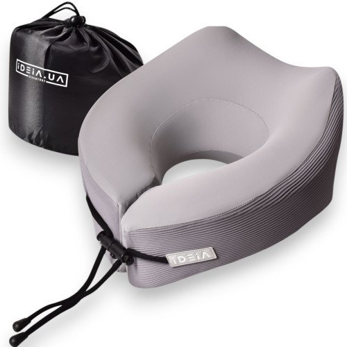 Подушка для путешествий TRAVEL IDEIA Memory Foam 27×26×17 см, охлаждающий эффект, поддержка шеи (8-35859)