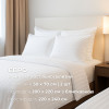 Комплект постельного белья IDEIA Premium Satin евро 200×220 см, белый страйп
